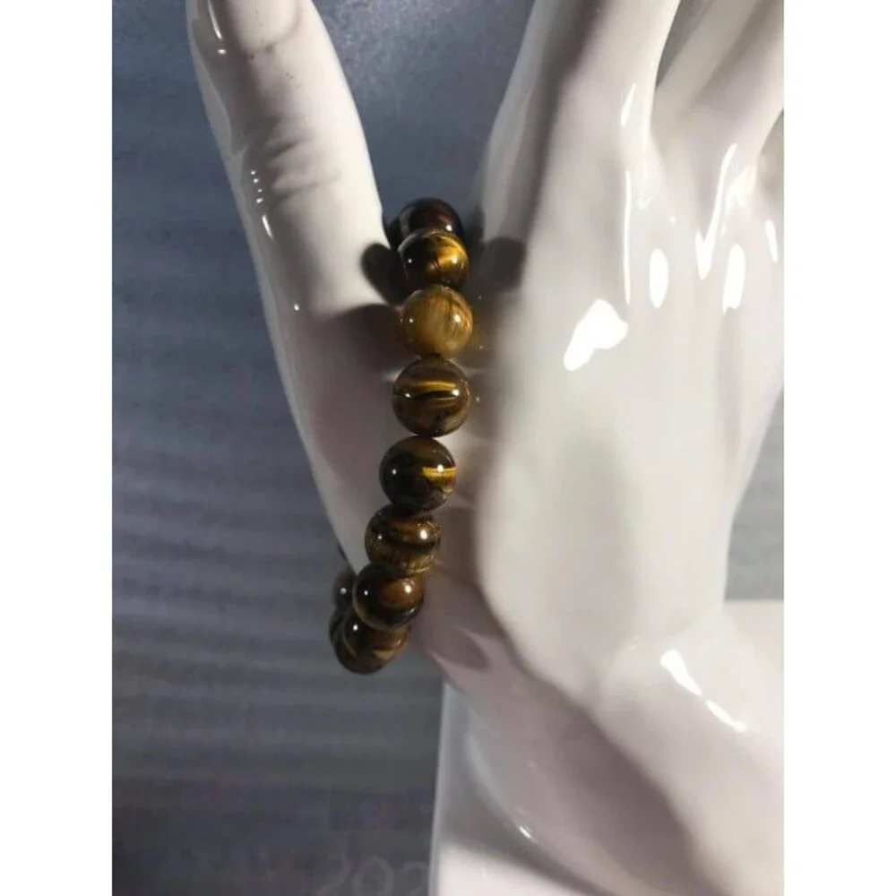 Golden Tiger Eye Beaded Stretch Bracelet
